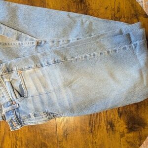 8 Long Women's American Eagle Outfitters Light Blue 90s Bootcut Jeans Size